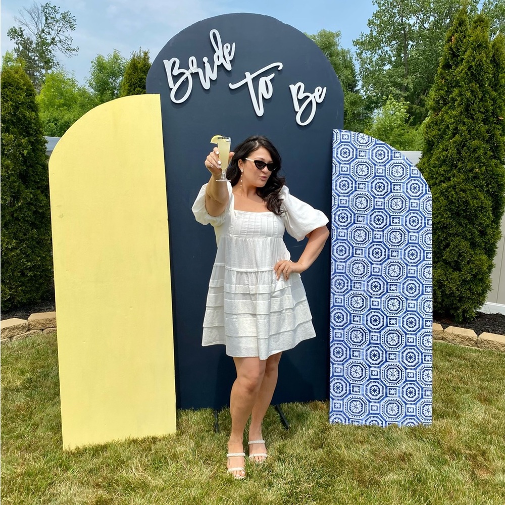 BY ANTHROPOLOGIE SQUARE-NECK PUFF-SLEEVE TIERED DRESS